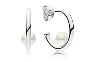 Contemporary Pearls Hoop sterling silver