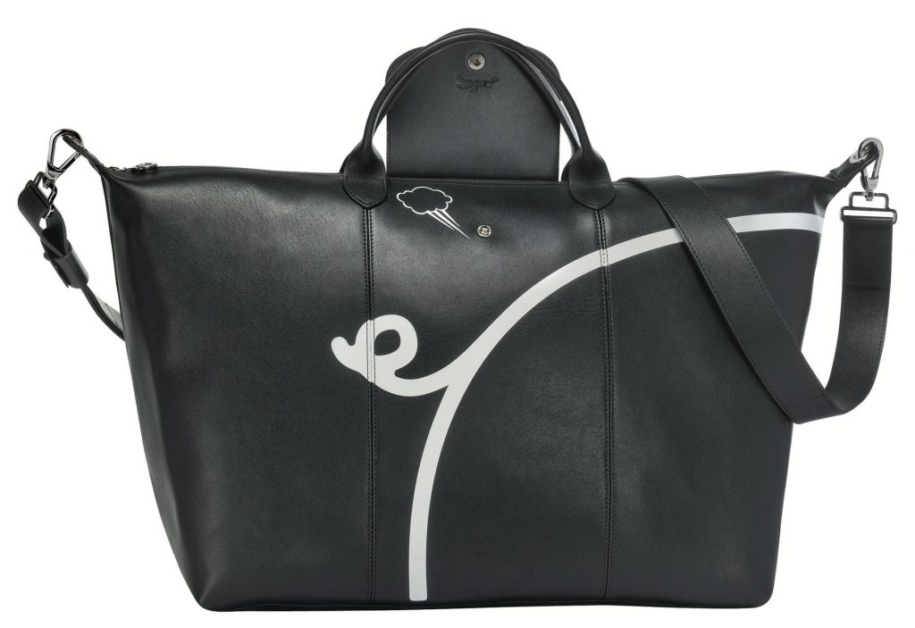 Mr Bags x Longchamp Le Pliage Cuir black